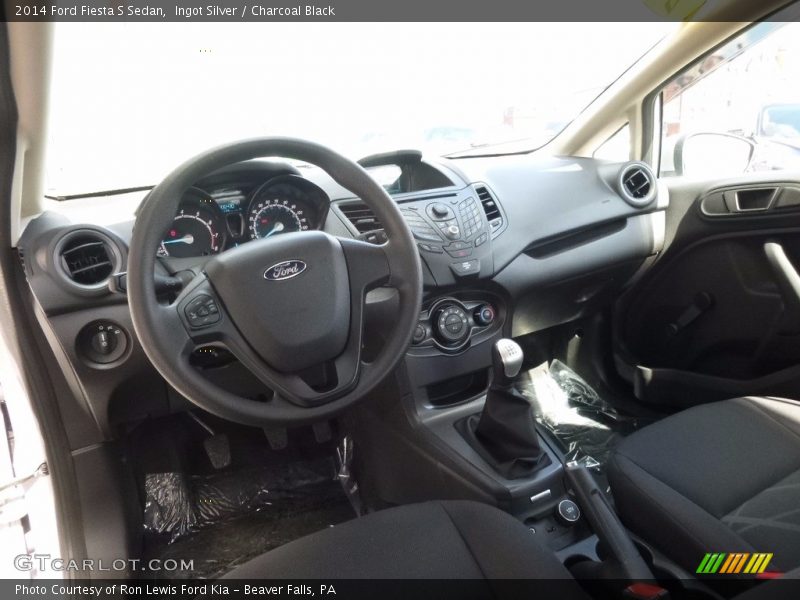 Ingot Silver / Charcoal Black 2014 Ford Fiesta S Sedan