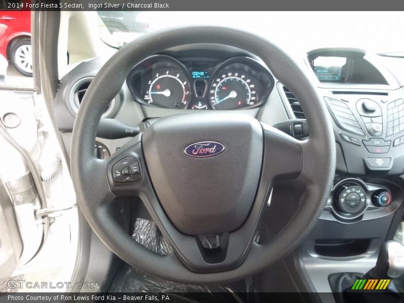 Ingot Silver / Charcoal Black 2014 Ford Fiesta S Sedan