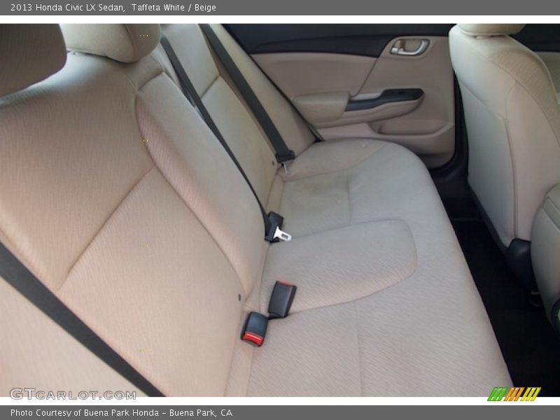 Taffeta White / Beige 2013 Honda Civic LX Sedan