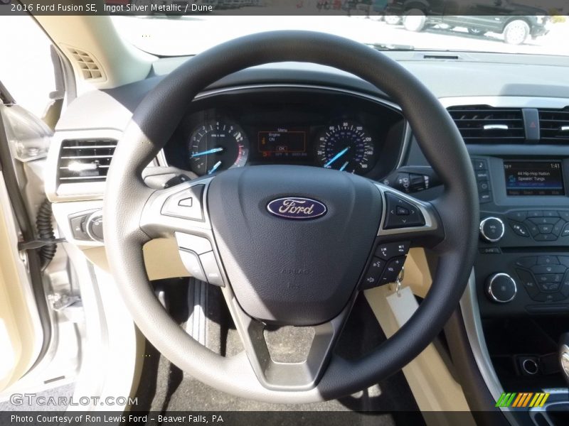 Ingot Silver Metallic / Dune 2016 Ford Fusion SE