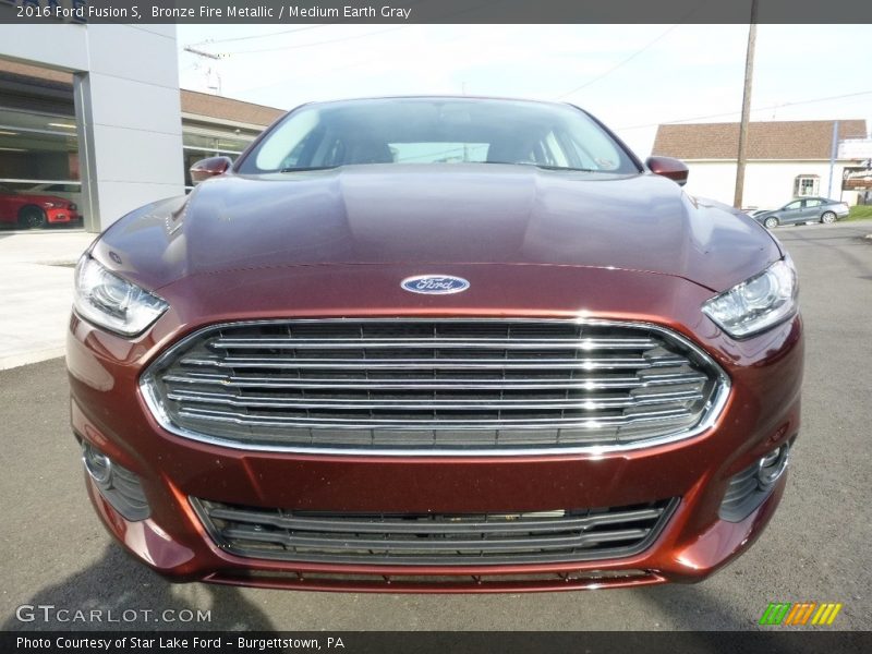 Bronze Fire Metallic / Medium Earth Gray 2016 Ford Fusion S