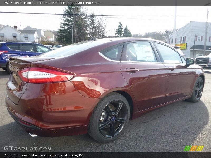 Bronze Fire Metallic / Medium Earth Gray 2016 Ford Fusion S