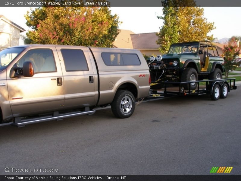 Land Rover Green / Beige 1971 Ford Bronco Sport Wagon