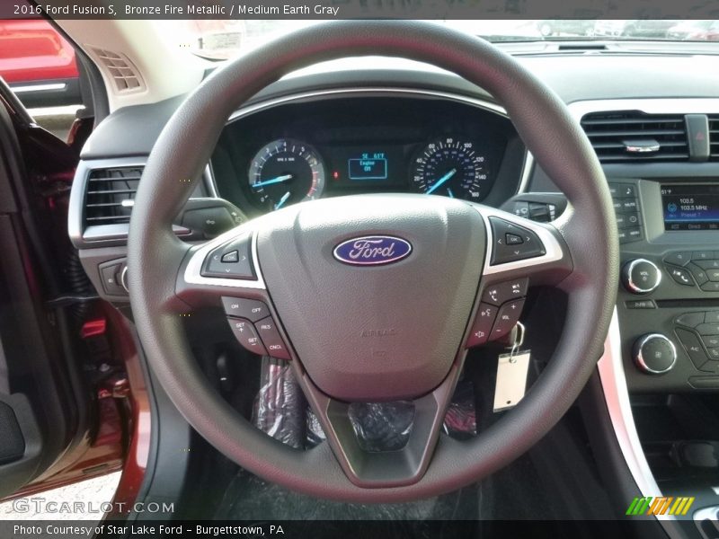 Bronze Fire Metallic / Medium Earth Gray 2016 Ford Fusion S