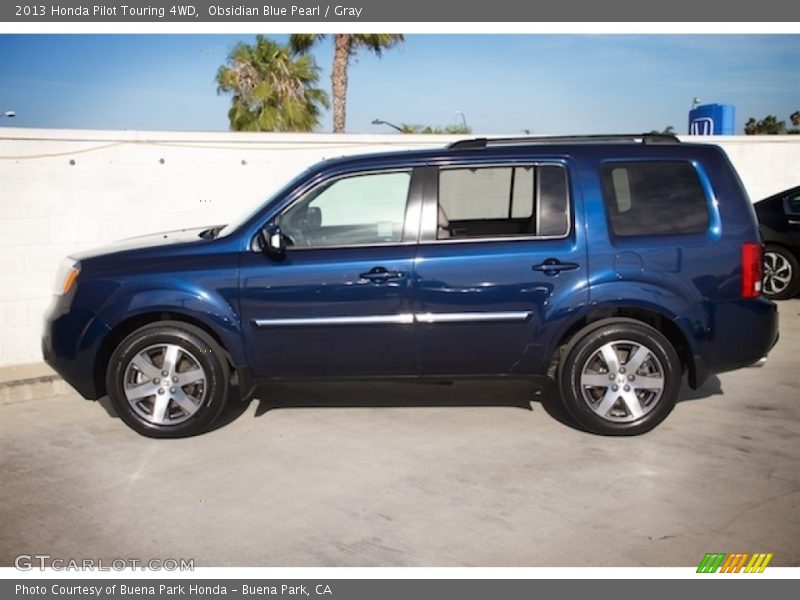 Obsidian Blue Pearl / Gray 2013 Honda Pilot Touring 4WD