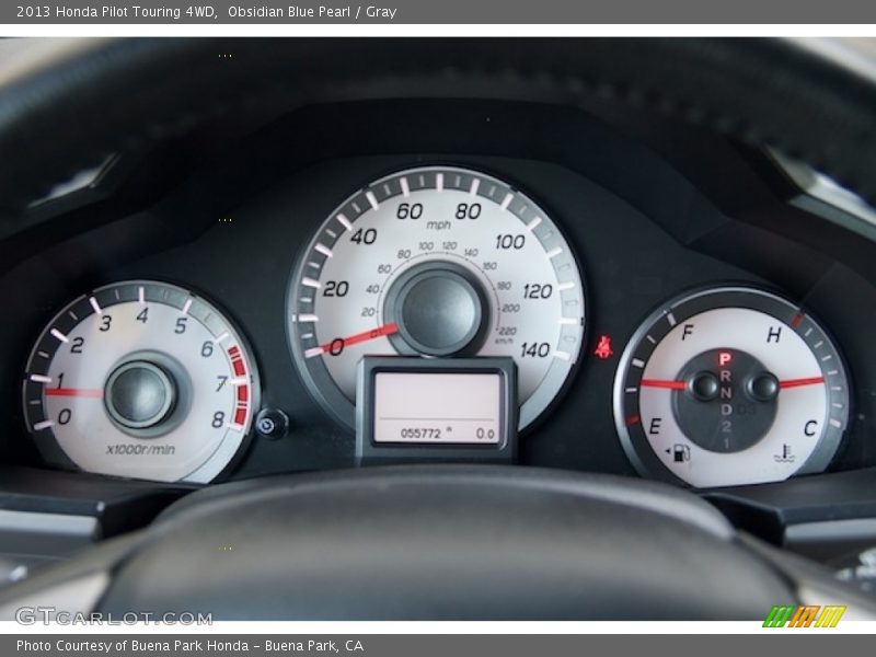 Obsidian Blue Pearl / Gray 2013 Honda Pilot Touring 4WD