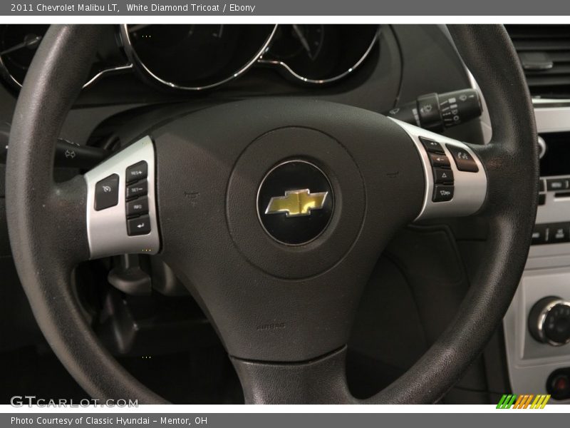 White Diamond Tricoat / Ebony 2011 Chevrolet Malibu LT