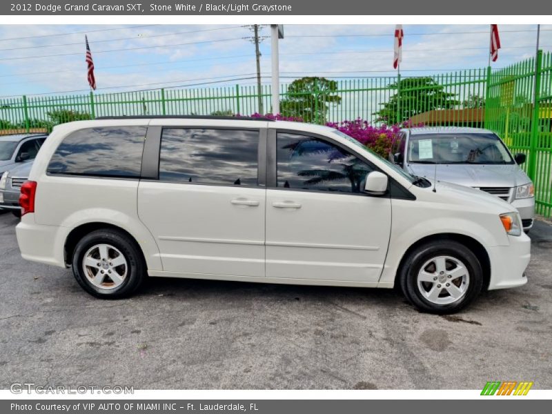 Stone White / Black/Light Graystone 2012 Dodge Grand Caravan SXT