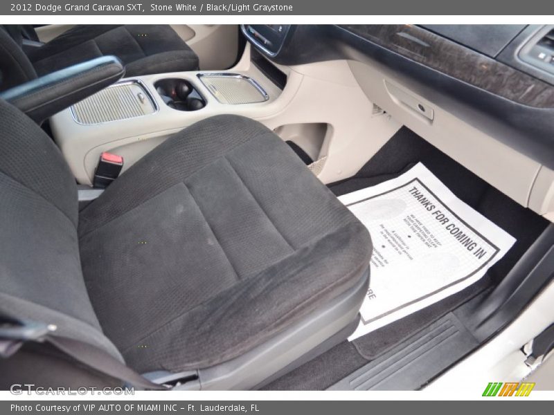 Stone White / Black/Light Graystone 2012 Dodge Grand Caravan SXT