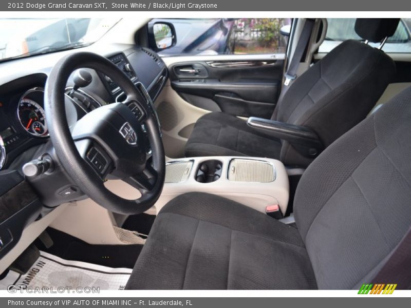 Stone White / Black/Light Graystone 2012 Dodge Grand Caravan SXT