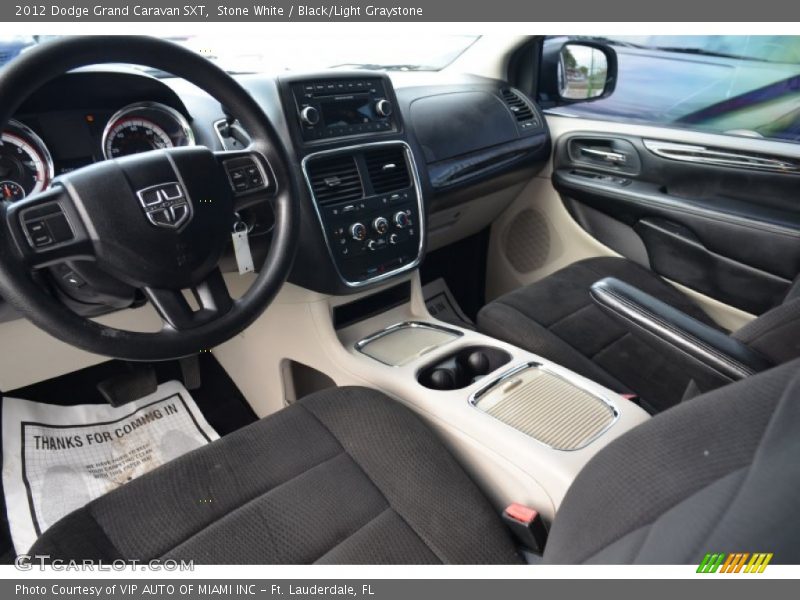 Stone White / Black/Light Graystone 2012 Dodge Grand Caravan SXT