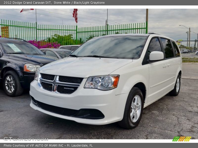 Stone White / Black/Light Graystone 2012 Dodge Grand Caravan SXT