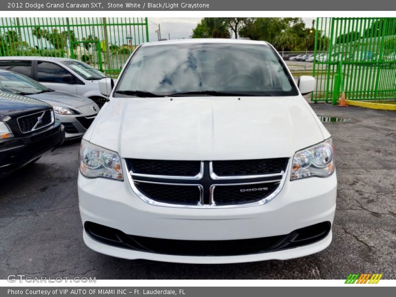 Stone White / Black/Light Graystone 2012 Dodge Grand Caravan SXT