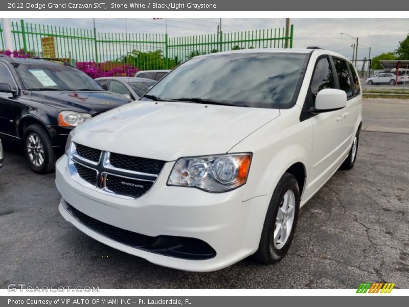 Stone White / Black/Light Graystone 2012 Dodge Grand Caravan SXT