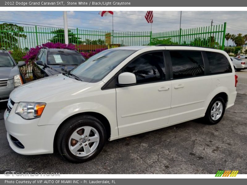 Stone White / Black/Light Graystone 2012 Dodge Grand Caravan SXT