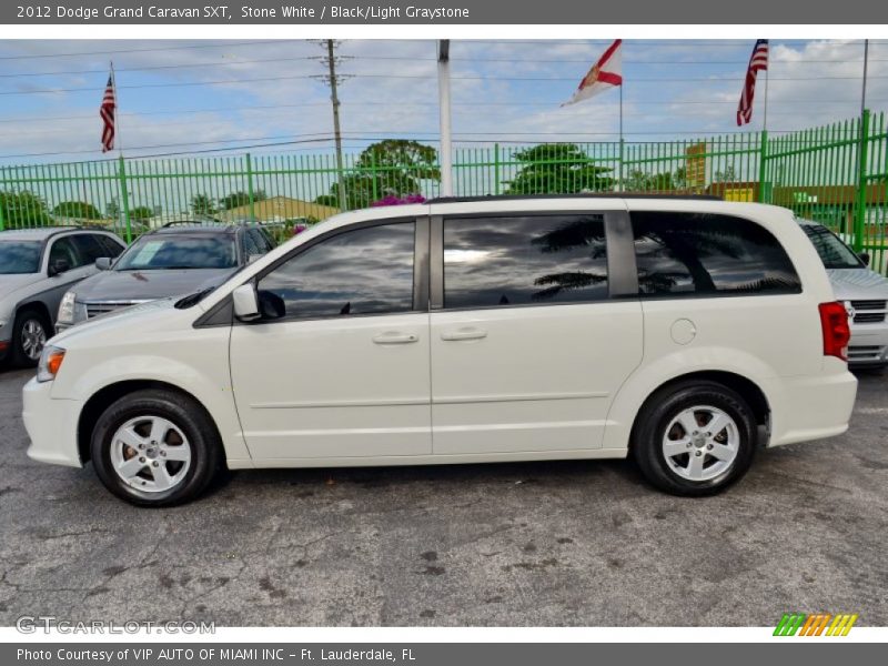Stone White / Black/Light Graystone 2012 Dodge Grand Caravan SXT
