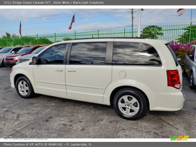 Stone White / Black/Light Graystone 2012 Dodge Grand Caravan SXT