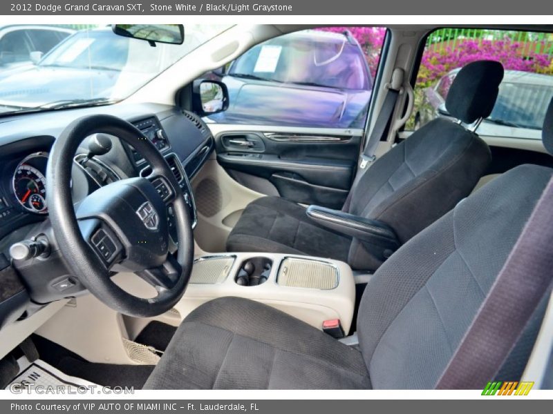 Stone White / Black/Light Graystone 2012 Dodge Grand Caravan SXT