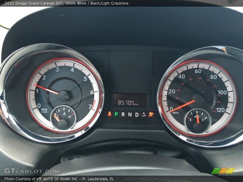 Stone White / Black/Light Graystone 2012 Dodge Grand Caravan SXT