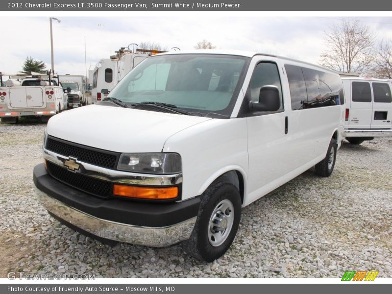 Summit White / Medium Pewter 2012 Chevrolet Express LT 3500 Passenger Van