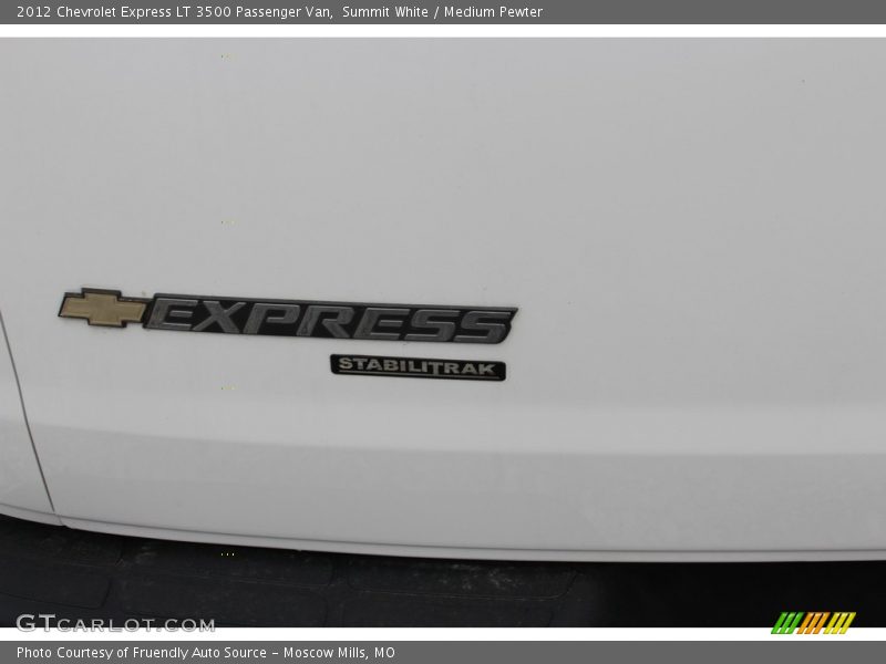 Summit White / Medium Pewter 2012 Chevrolet Express LT 3500 Passenger Van