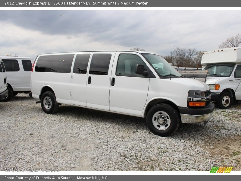 Summit White / Medium Pewter 2012 Chevrolet Express LT 3500 Passenger Van