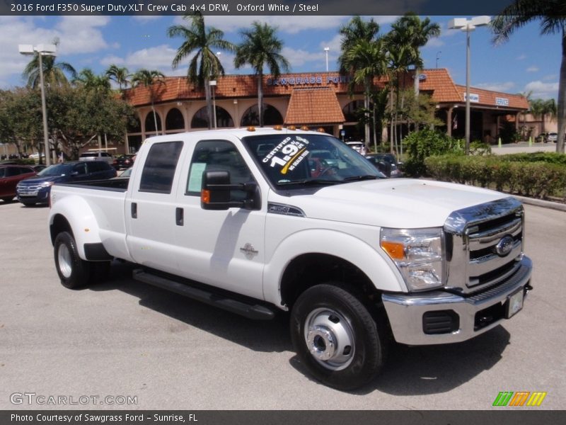 Oxford White / Steel 2016 Ford F350 Super Duty XLT Crew Cab 4x4 DRW