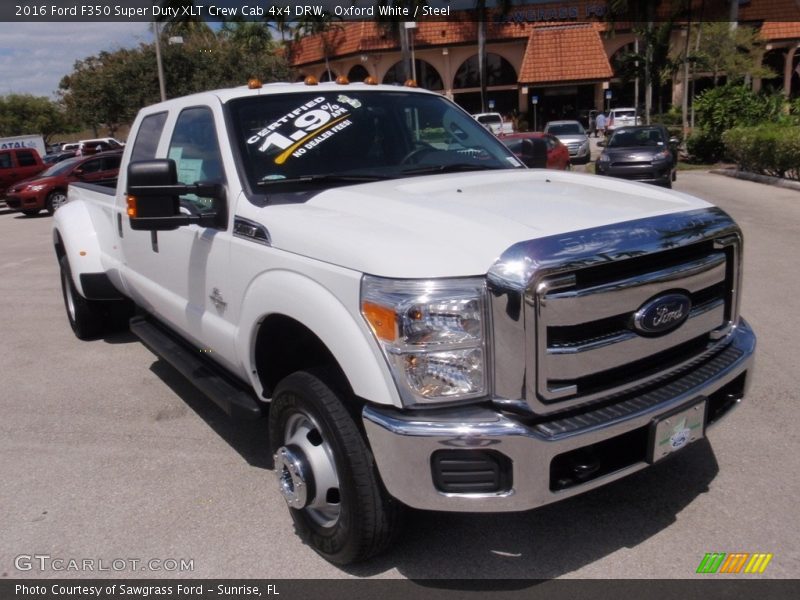 Oxford White / Steel 2016 Ford F350 Super Duty XLT Crew Cab 4x4 DRW