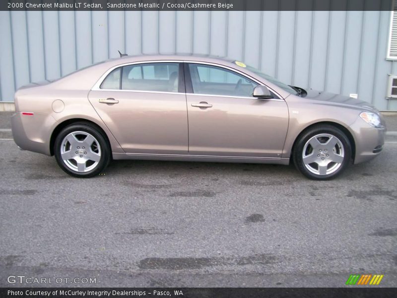 Sandstone Metallic / Cocoa/Cashmere Beige 2008 Chevrolet Malibu LT Sedan