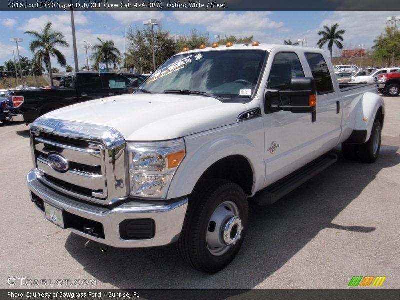 Oxford White / Steel 2016 Ford F350 Super Duty XLT Crew Cab 4x4 DRW
