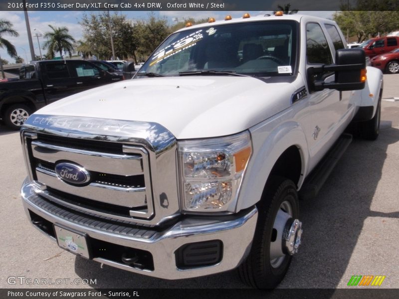 Oxford White / Steel 2016 Ford F350 Super Duty XLT Crew Cab 4x4 DRW