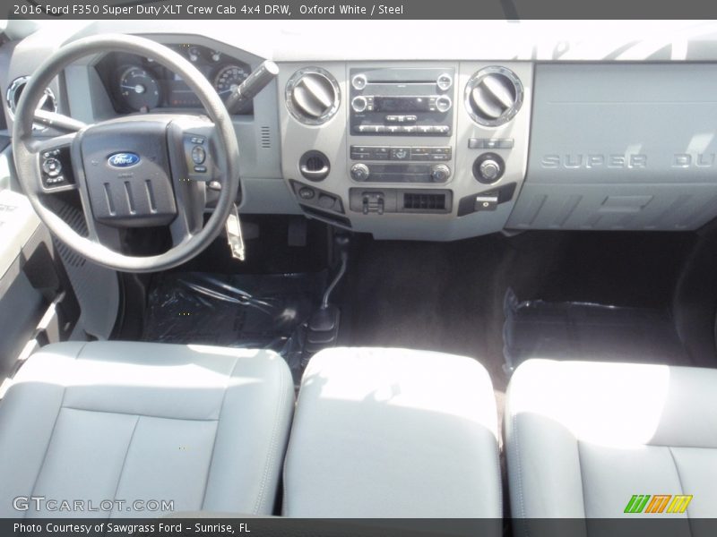 Oxford White / Steel 2016 Ford F350 Super Duty XLT Crew Cab 4x4 DRW