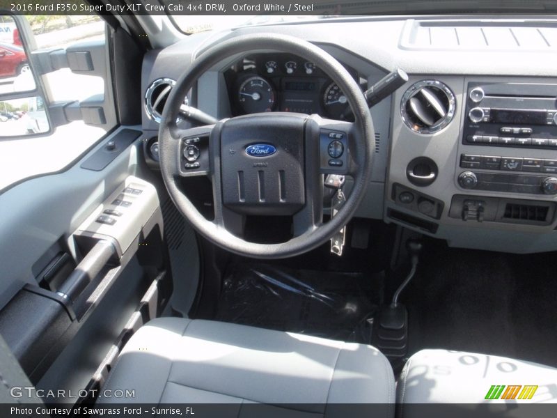 Oxford White / Steel 2016 Ford F350 Super Duty XLT Crew Cab 4x4 DRW