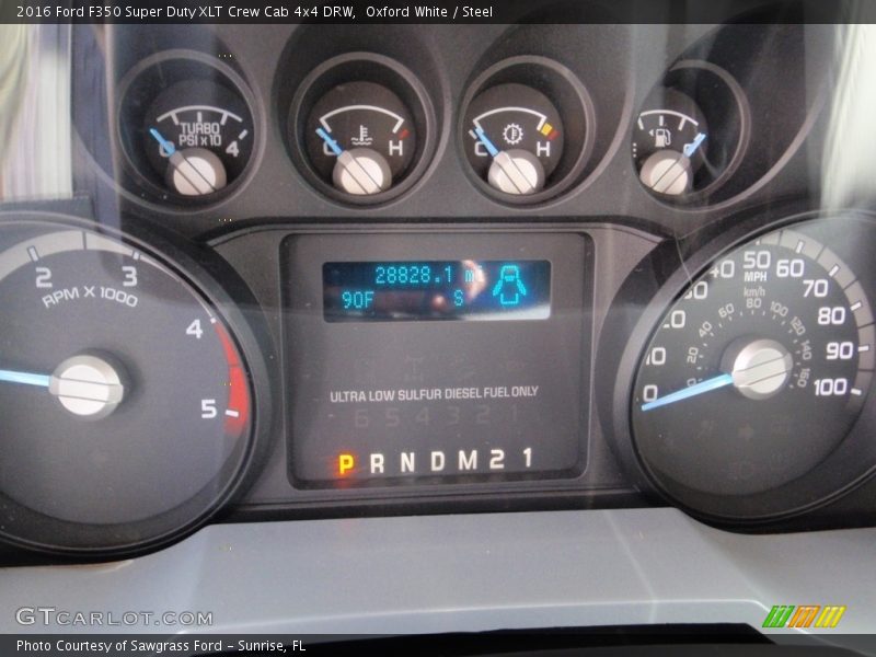 Oxford White / Steel 2016 Ford F350 Super Duty XLT Crew Cab 4x4 DRW