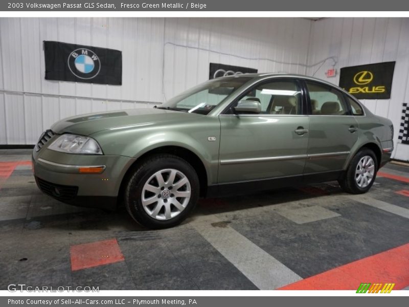 Fresco Green Metallic / Beige 2003 Volkswagen Passat GLS Sedan