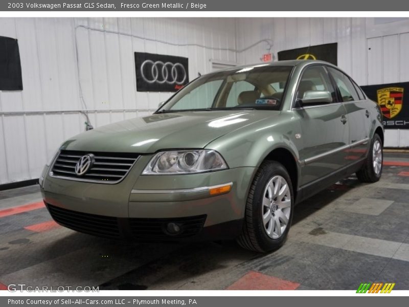 Fresco Green Metallic / Beige 2003 Volkswagen Passat GLS Sedan