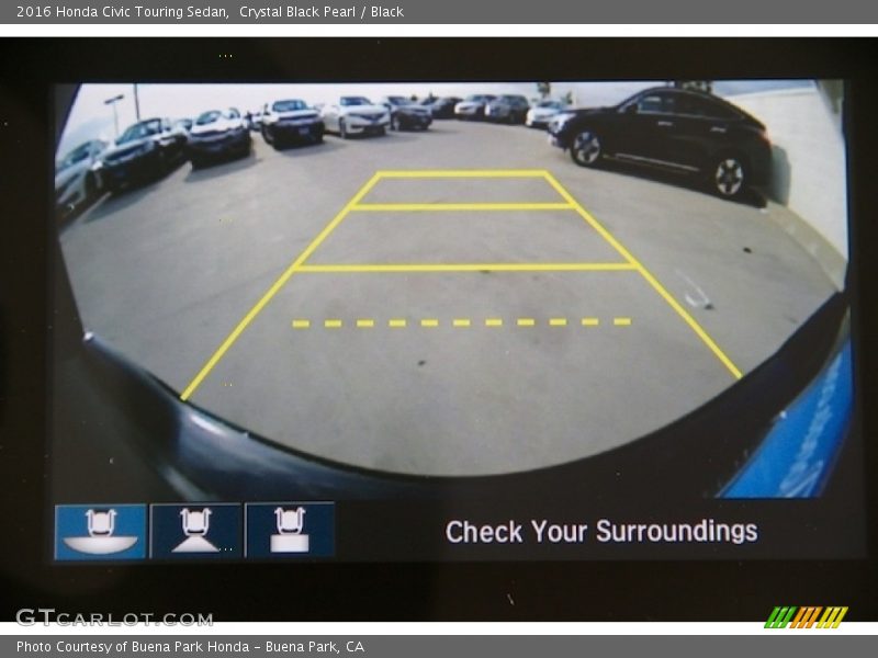 Crystal Black Pearl / Black 2016 Honda Civic Touring Sedan
