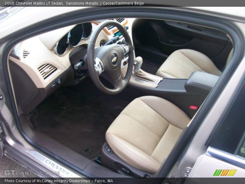 Sandstone Metallic / Cocoa/Cashmere Beige 2008 Chevrolet Malibu LT Sedan