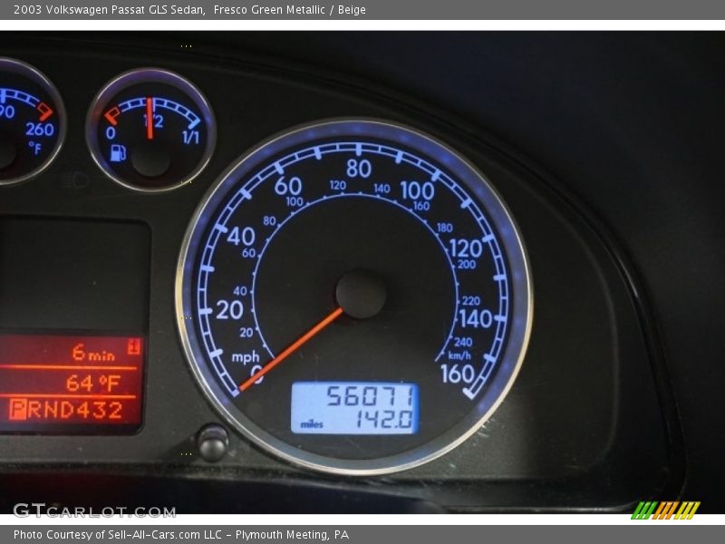 Fresco Green Metallic / Beige 2003 Volkswagen Passat GLS Sedan