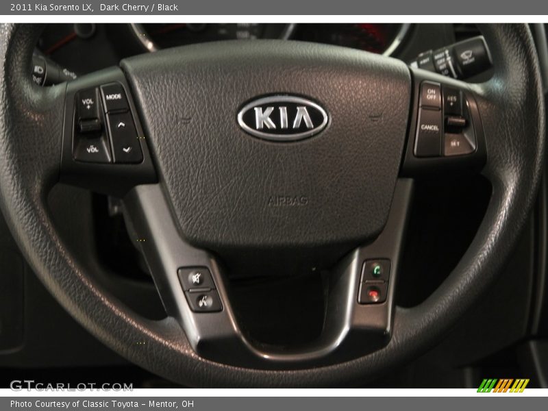 Dark Cherry / Black 2011 Kia Sorento LX