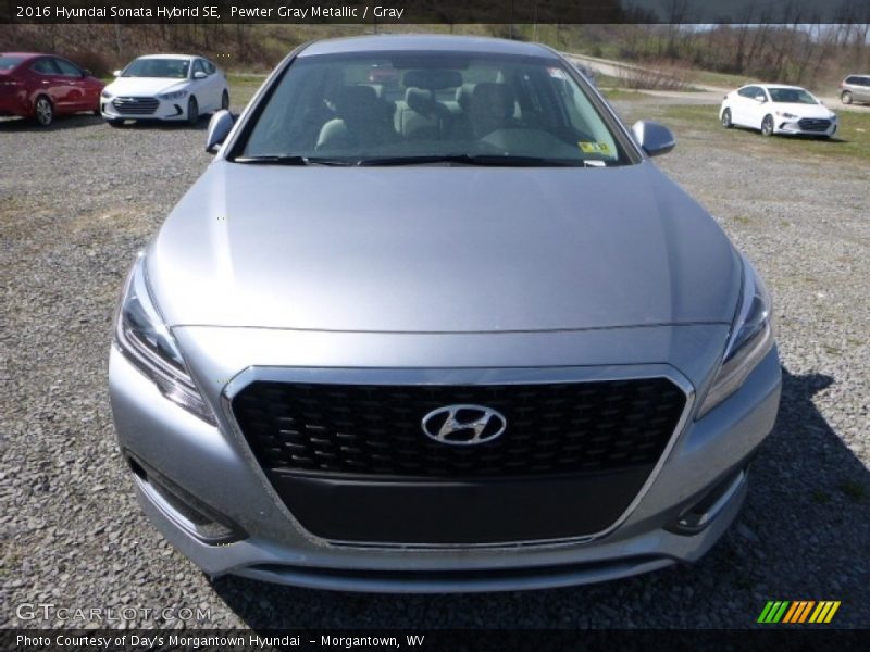 Pewter Gray Metallic / Gray 2016 Hyundai Sonata Hybrid SE