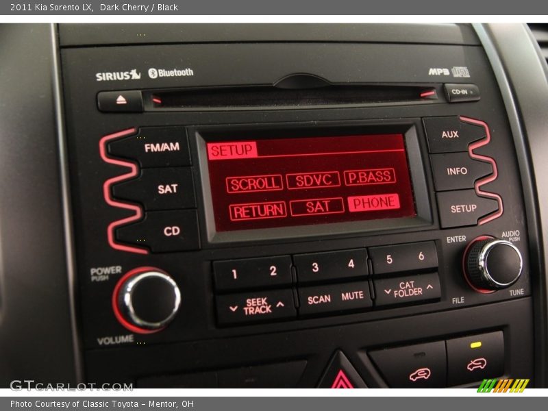 Dark Cherry / Black 2011 Kia Sorento LX
