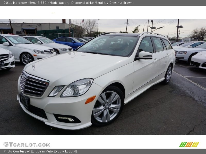Diamond White Metallic / Chestnut Brown 2011 Mercedes-Benz E 350 4Matic Wagon