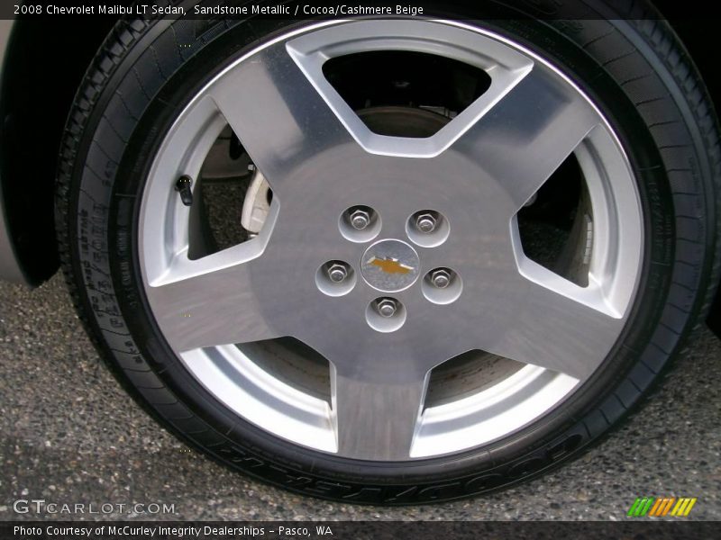 Sandstone Metallic / Cocoa/Cashmere Beige 2008 Chevrolet Malibu LT Sedan