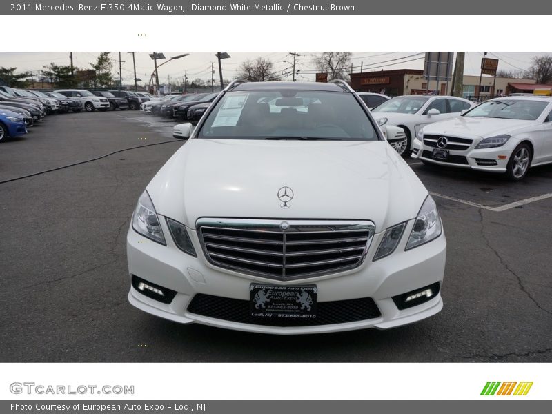 Diamond White Metallic / Chestnut Brown 2011 Mercedes-Benz E 350 4Matic Wagon