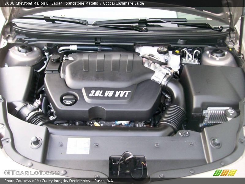 Sandstone Metallic / Cocoa/Cashmere Beige 2008 Chevrolet Malibu LT Sedan