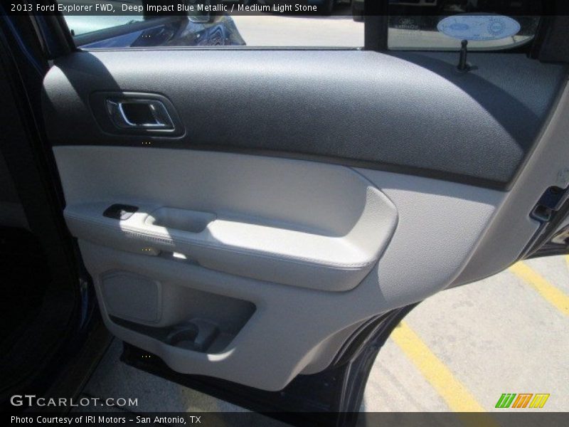 Deep Impact Blue Metallic / Medium Light Stone 2013 Ford Explorer FWD