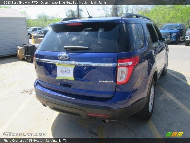 Deep Impact Blue Metallic / Medium Light Stone 2013 Ford Explorer FWD
