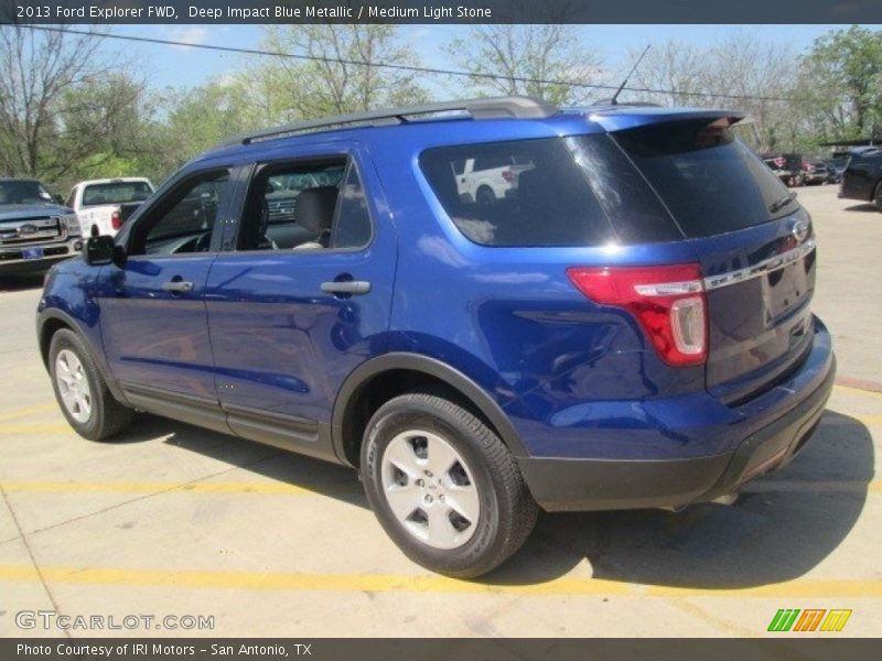 Deep Impact Blue Metallic / Medium Light Stone 2013 Ford Explorer FWD
