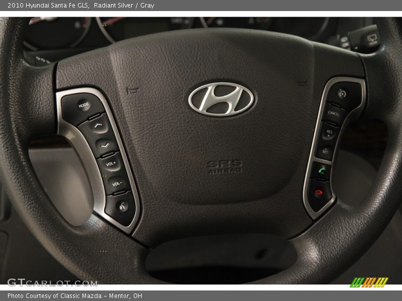 Radiant Silver / Gray 2010 Hyundai Santa Fe GLS